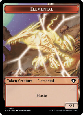 MTG {Elemental Token} (#025) // {Saproling Token}  - Commander Masters