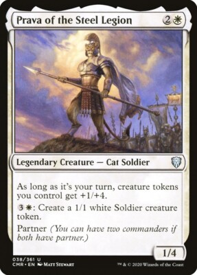FOIL Prava of the Steel Legion Commander Legends Magic MTG Legendary Creature