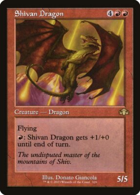 Shivan Dragon (329) Retro Frame Dominaria Remastered DMR MTG Magic
