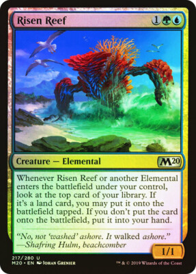 MTG FOIL Risen Reef  - Core Set 2020