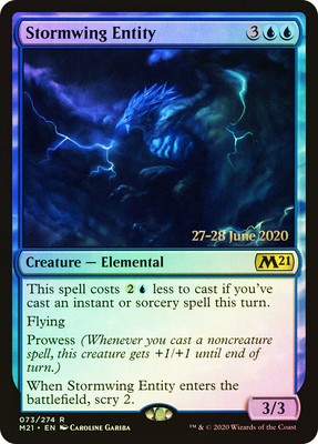 MTG FOIL Stormwing Entity Prerelease Core Set 2021  - Promo: Date Stamped