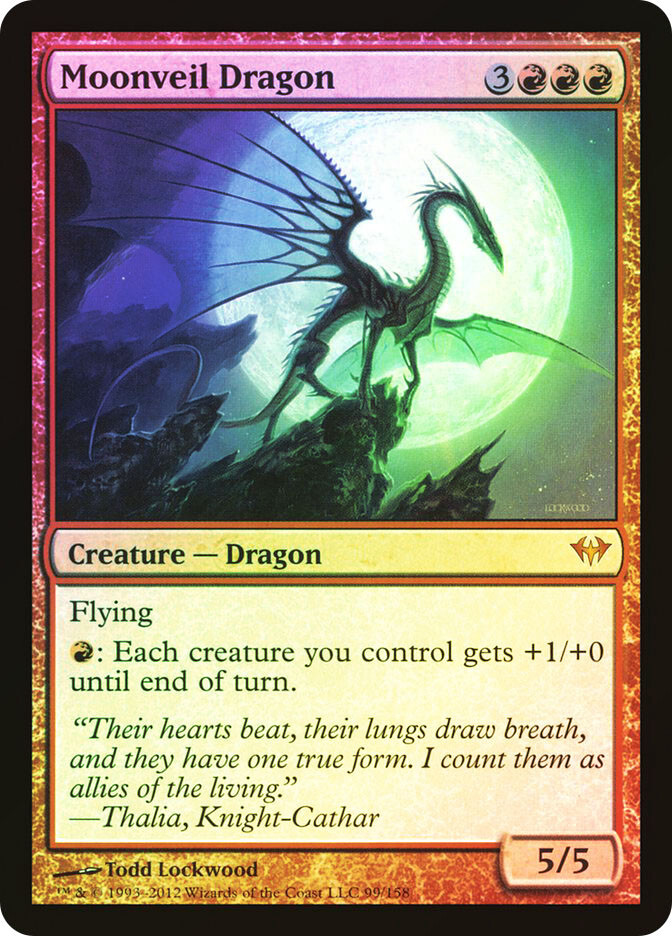 MTG FOIL Moonveil Dragon - Dark Ascension #99 | eBay