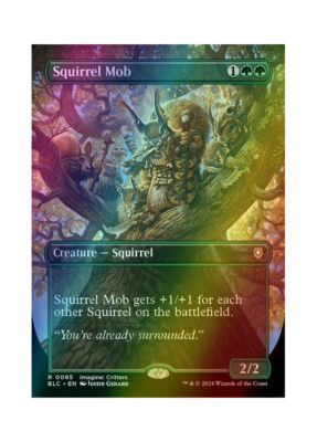 Magic the Gathering MTG BLC Squirrel Mob 85 Foil Near Mint