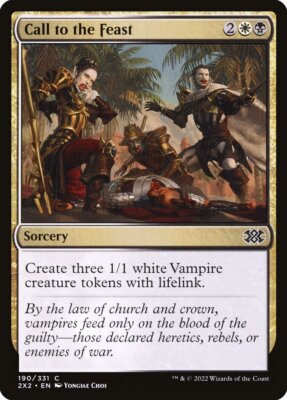Call to the Feast (190) Double Masters 2022 x4 4x MTG Playset Magic