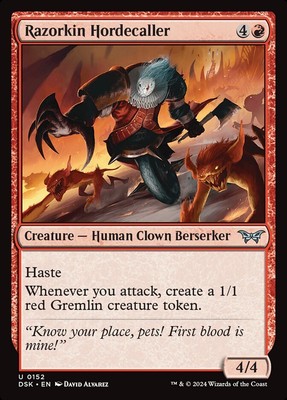 Razorkin Hordecaller (152) Duskmourn: House of Horror x4 4x DSK MTG Magic
