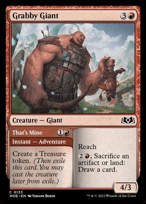 Grabby Giant // That's Mine Foil (133) Wilds of Eldraine WOE MTG Magic