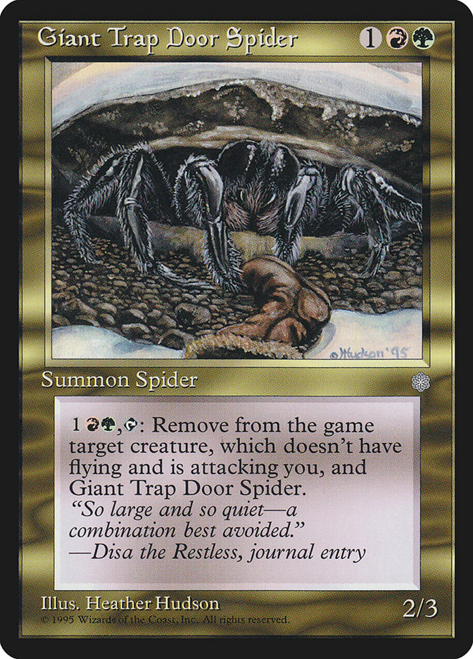 4x Giant Trap Door Spider - LP - Ice Age   - SPARROW MAGIC mtg