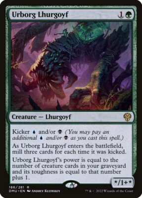 MTG Magic the Gathering Urborg Lhurgoyf (186/552) Dominaria United LP