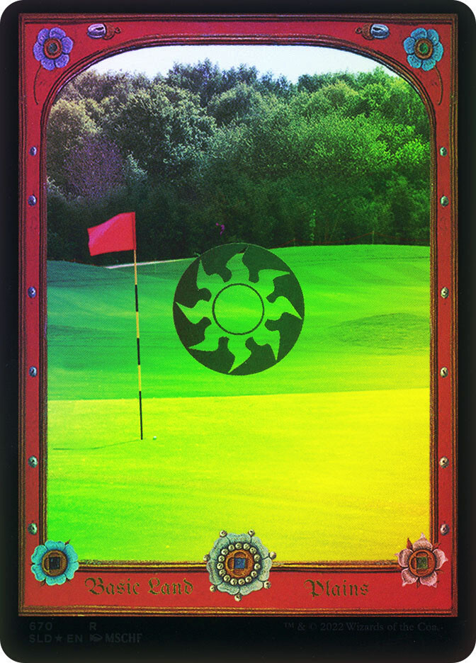 MTG FOIL Plains Battlefield Forge Secret Lair 670 Full Art