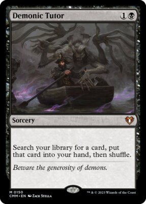 MTG demonic tutor 2ED 未使用　ミント　1枚 MTG Magic the Gathering Demonic Tutor (150/1173) Commander