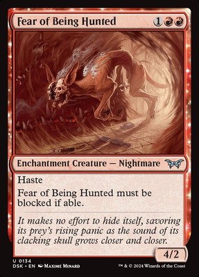 Fear of Being Hunted (134) Duskmourn: House of Horror x4 4x DSK MTG Magic