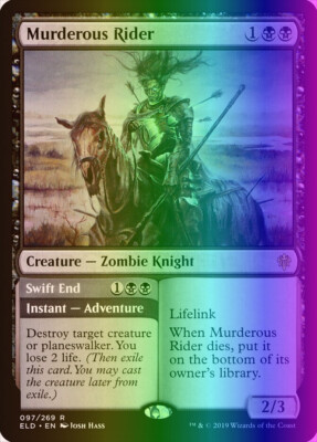MTG Magic the Gathering Murderous Rider (97/533) Throne of Eldraine LP FOIL