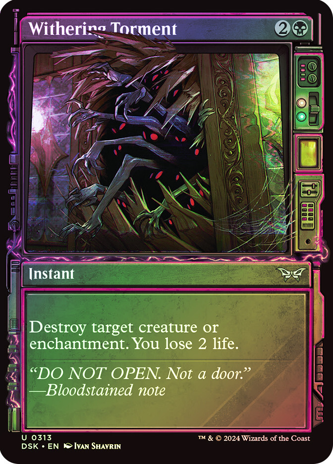MTG FOIL Withering Torment Showcase - Duskmourn: House of