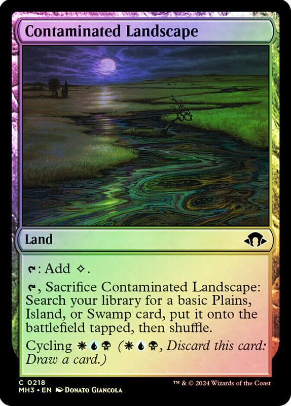 Mtg Magic Contaminated Landscape Foil English Paysage ContaminÃ© Modern Horizons