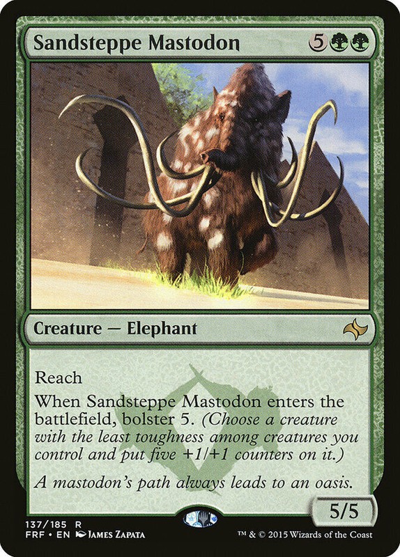 Mtg Magic Sandsteppe Mastodon Fate English Mastodonte De La Steppe De Sable