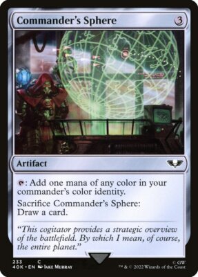 4x Commander's Sphere #233 - NM - Warhammer 40,000 - SPARROW MAGIC MTG