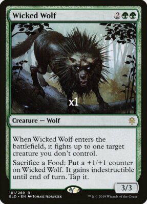 MTG Throne of Eldraine ELD Wicked Wolf MINT