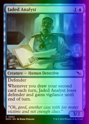 MTG Magic the Gathering Jaded Analyst (62/499) Murders at Karlov Manor LP FOIL