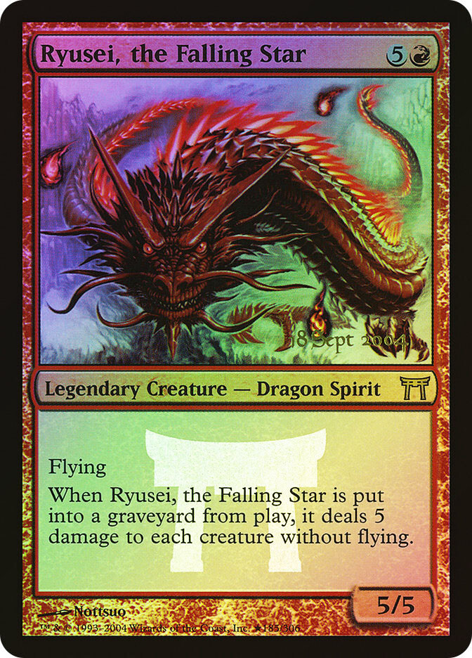 MTG FOIL Ryusei, the Falling Star Prerelease Champions of