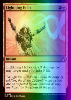 MTG Magic the Gathering Lightning Helix (197/497) Ravnica Remastered LP FOIL