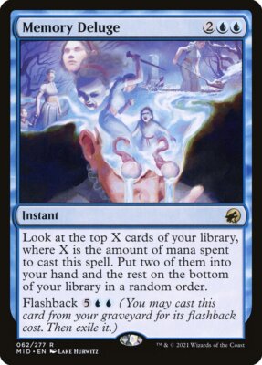 MTG Magic the Gathering Memory Deluge (62/553) Innistrad Midnight Hunt LP