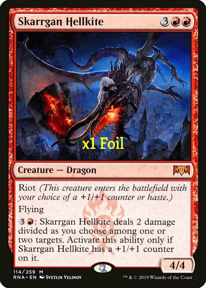 Skarrgan Hellkite 1x FOIL RNA MTG Ravnica Allegiance Mythic MINT red Skarrgan Hellkite 1x FOIL RNA MTG Ravnica Allegiance Mythic MINT red