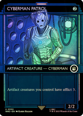 MTG FOIL Cyberman Patrol Showcase  - Doctor Who Commander