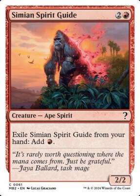 Simian Spirit Guide X1 WHITE BORDER-NM/M- Mystery Booster 2