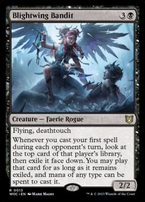 1x Blightwing Bandit - NM - Wilds of Eldraine Commander SPARROW MAGIC mtg