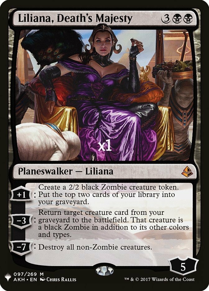 Liliana Death's Majesty 1x FOIL AKH MTG Amonkhet Mythic MINT black Liliana Death's Majesty 1x FOIL AKH MTG Amonkhet Mythic MINT black
