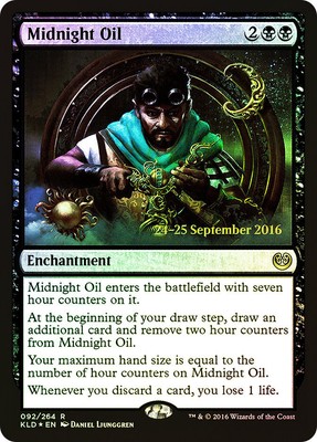 Midnight Oil (prerelease) (kaladesh) – Promo: Date Stamped Card #