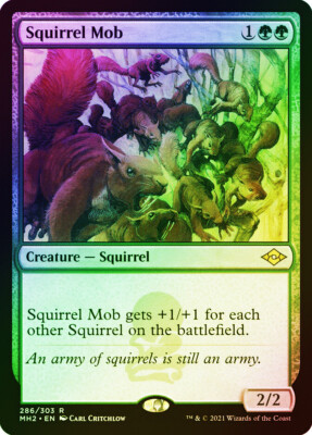 MTG FOIL Squirrel Mob Foil Etched  - Modern Horizons 2