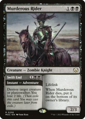 MTG Murderous Rider // Swift End ** MOM Commander ** English (NM)