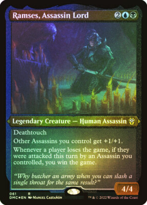 MTG FOIL Ramses, Assassin Lord Foil Etched  - Dominaria United Commander