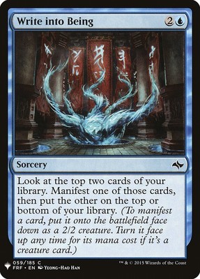 4x Write into Being MTG Mystery Booster NM Magic Regular