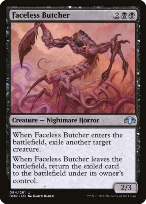 FOIL Faceless Butcher Dominaria Remastered Magic MTG Creature CARD 1x (084/261)