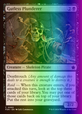 MTG Magic the Gathering Gutless Plunderer (60/763) Foundations NM FOIL