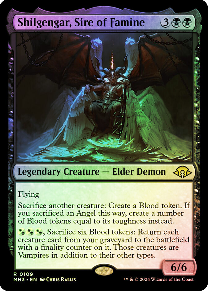 MTG FOIL Shilgengar, Sire of Famine - Modern Horizons 3 #109