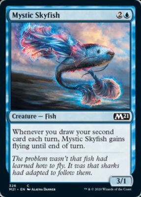 MTG 4x Mystic Skyfish [English, Playset, Core Set 2021, Free P&P]