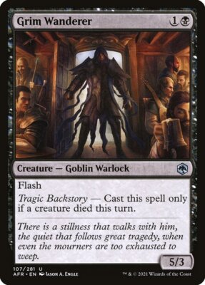 Grim Wanderer (107) Adventures in the Forgotten Realms x4 4x AFR MTG Magic