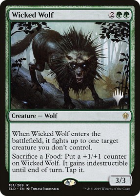 MTG Wicked Wolf Promo Pack Throne of Eldraine  - Promo: Planeswalker Stamped