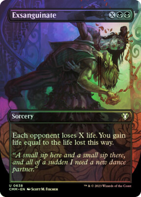 MTG FOIL Exsanguinate Borderless  - Commander Masters