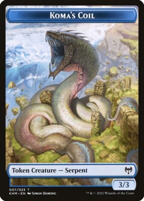 MTG 1X KOMA'S COIL TOKEN KALDHEIM NEAR MINT/MINT
