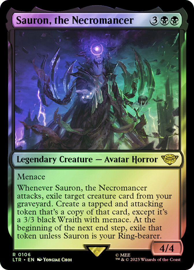 MTG FOIL Sauron, the Necromancer - The Lord of the Rings
