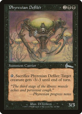 MTG Magic the Gathering Phyrexian Defiler (60/143) Urza's Legacy MP