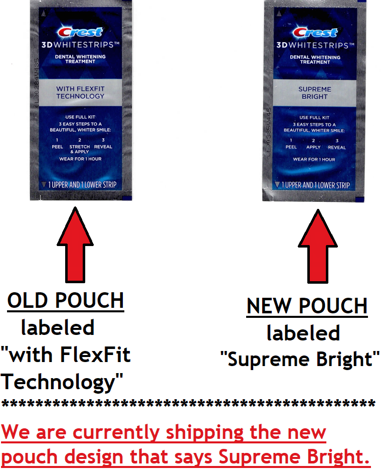 5 - CREST 3D White Supreme BRIGHT Flex-Fit Whitestrips Teeth Whitening Strips