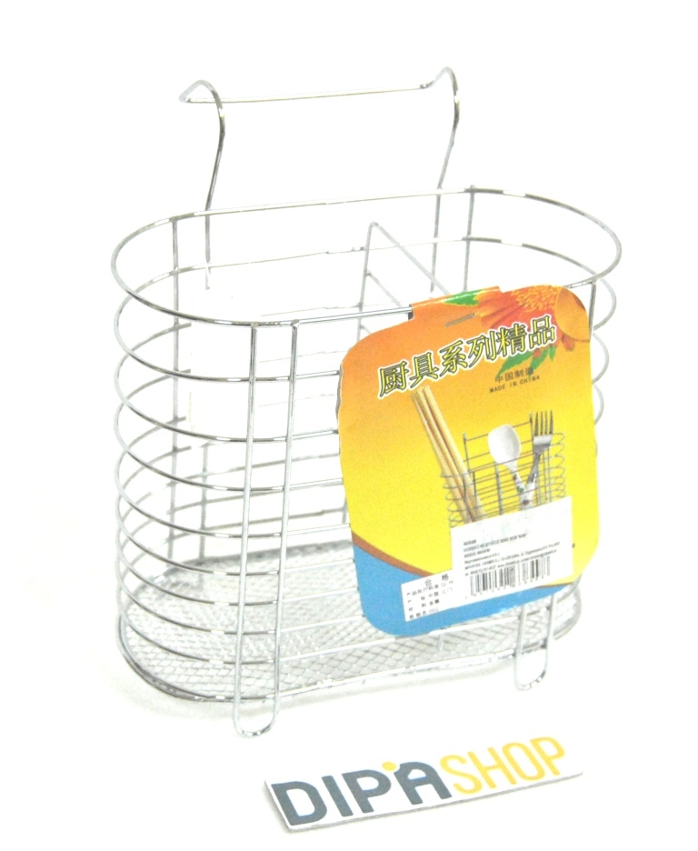 Porta Posate Utensili Cucina In Acciaio Cromato Con Appendino moc