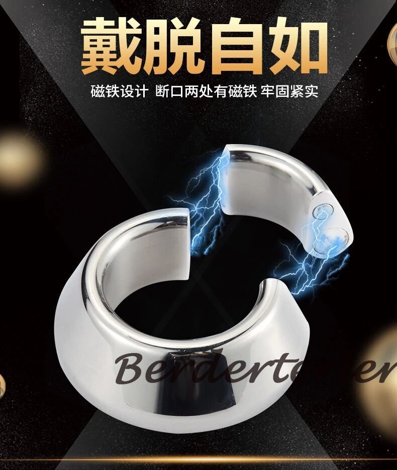 Heavy Magnet Rings Stainless Steel Scrotum Pendant Ball Stretcher Testis Weight 