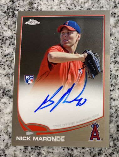 2013 Topps Chrome Rookie ON CARD Auto Nick Maronde #24 Rookie RC Angels. rookie card picture