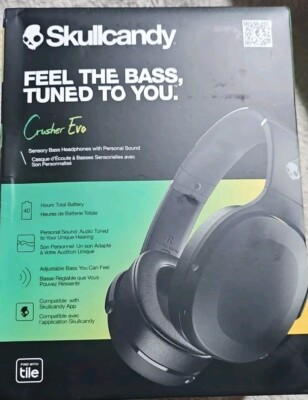 Skullcandy Crusher Evo Wireless Over-Ear Headset - True Black
